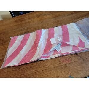 Thomas Paul Tablecloth Pink White Rectangle Cotton 80" x 40"